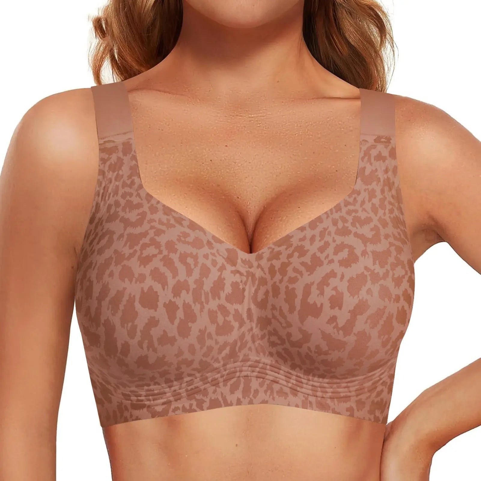 Sculpt Jelly Wireless Bra in Coffee Leopard