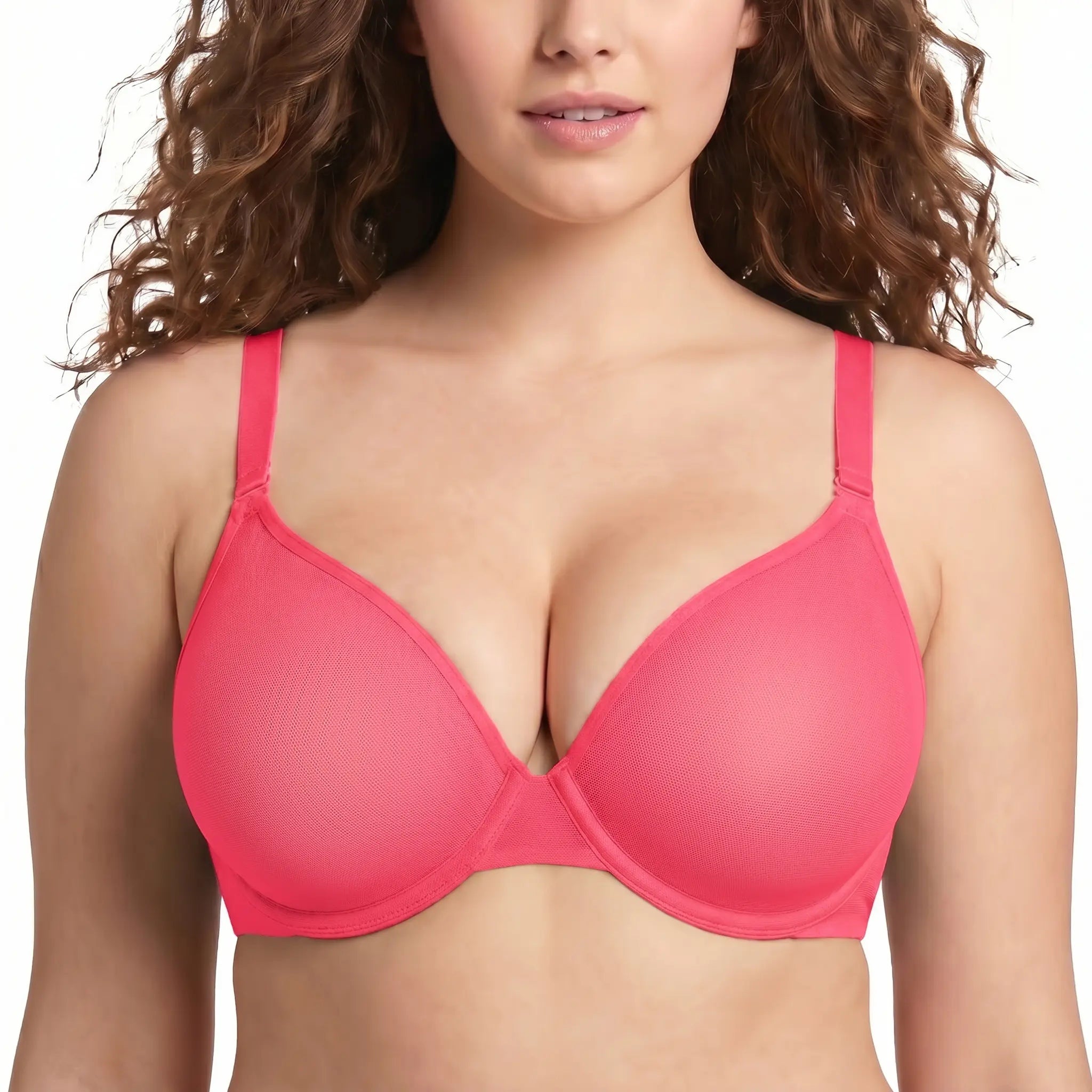 Airlight Convertible Mesh Bra in Neon Pink