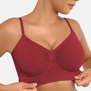 Everyday Air Wireless Bra in Jujube red