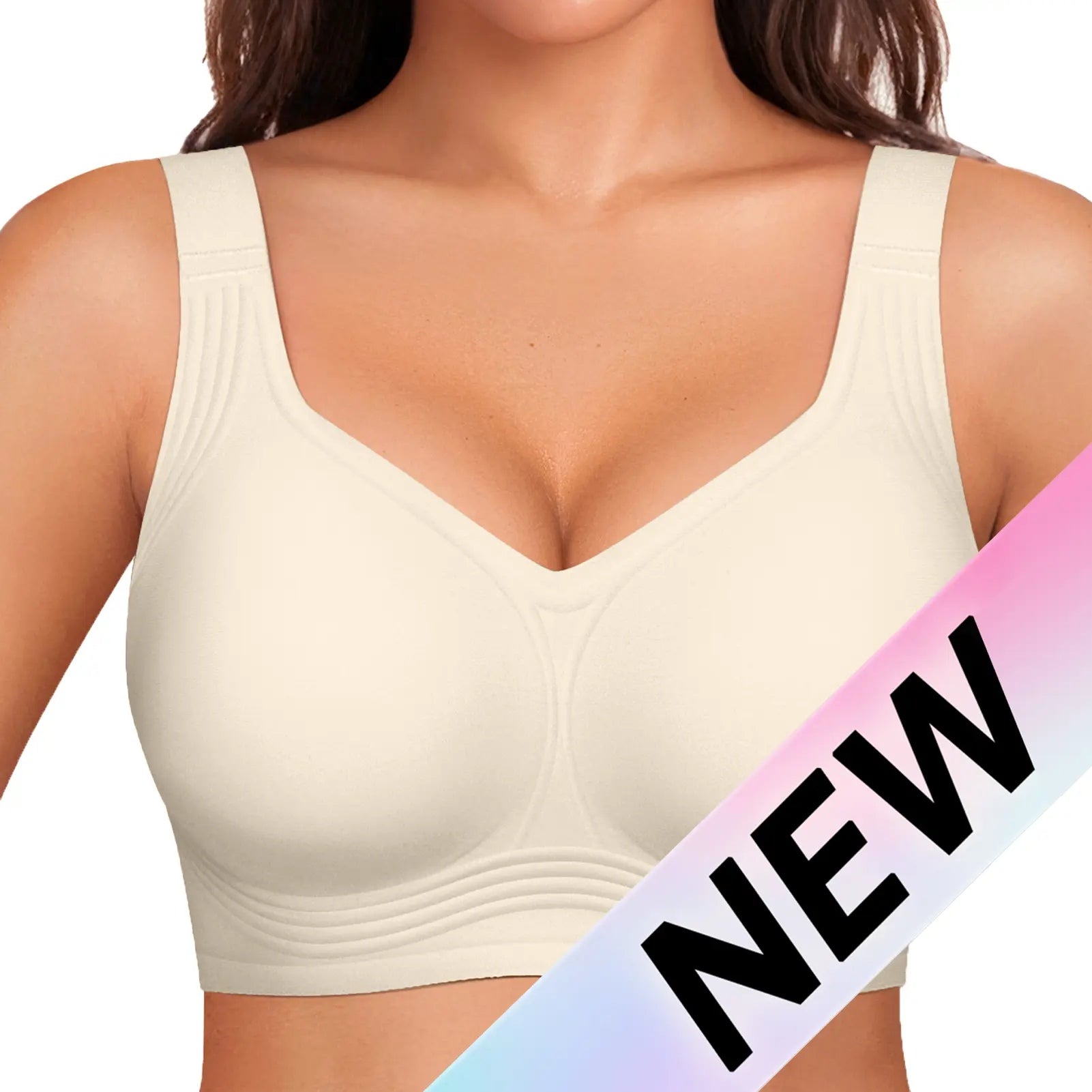 Sculpt Jelly Wireless Bra in Cream White