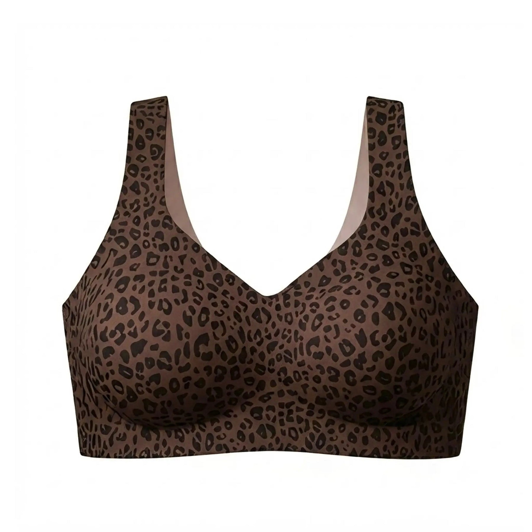 Classic Jelly Support Bra in Brown Leopard - Jelly Strips for Support