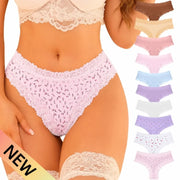 NINONERA Lace-Kissed Cotton Bikini Multipacks - 10PCS Floral Set 1