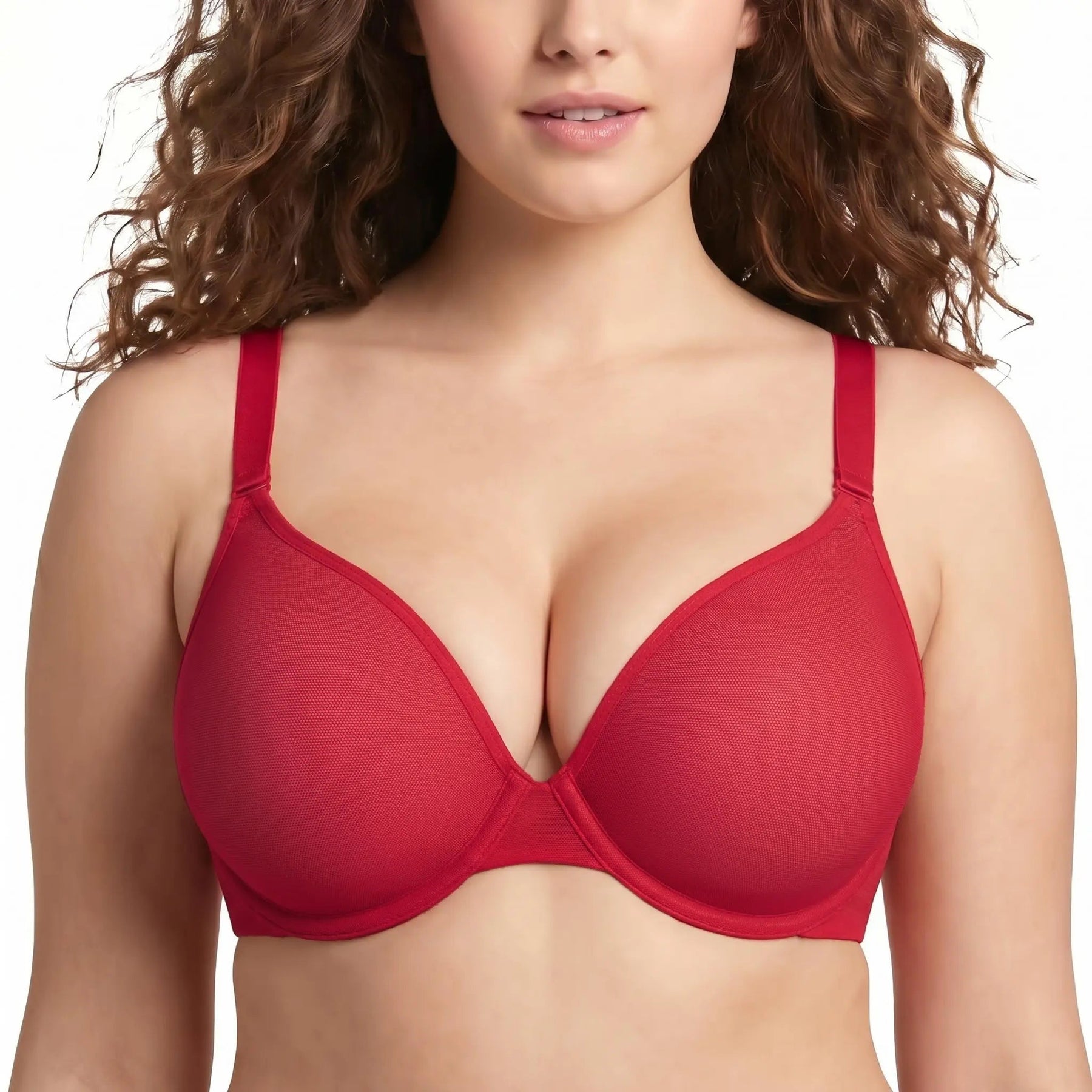 Airlight Convertible Mesh Bra in Red