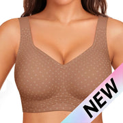 Second-Skin Jelly Bra in Coffee with White Polka Dot