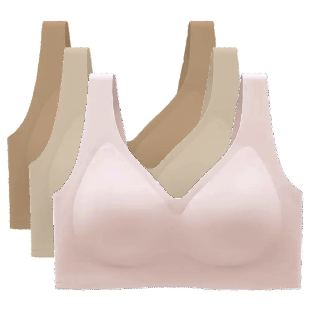 Classic Jelly Support Bra in Shades Collection 3Pcs - Nude&Light Nude&Dark Nude