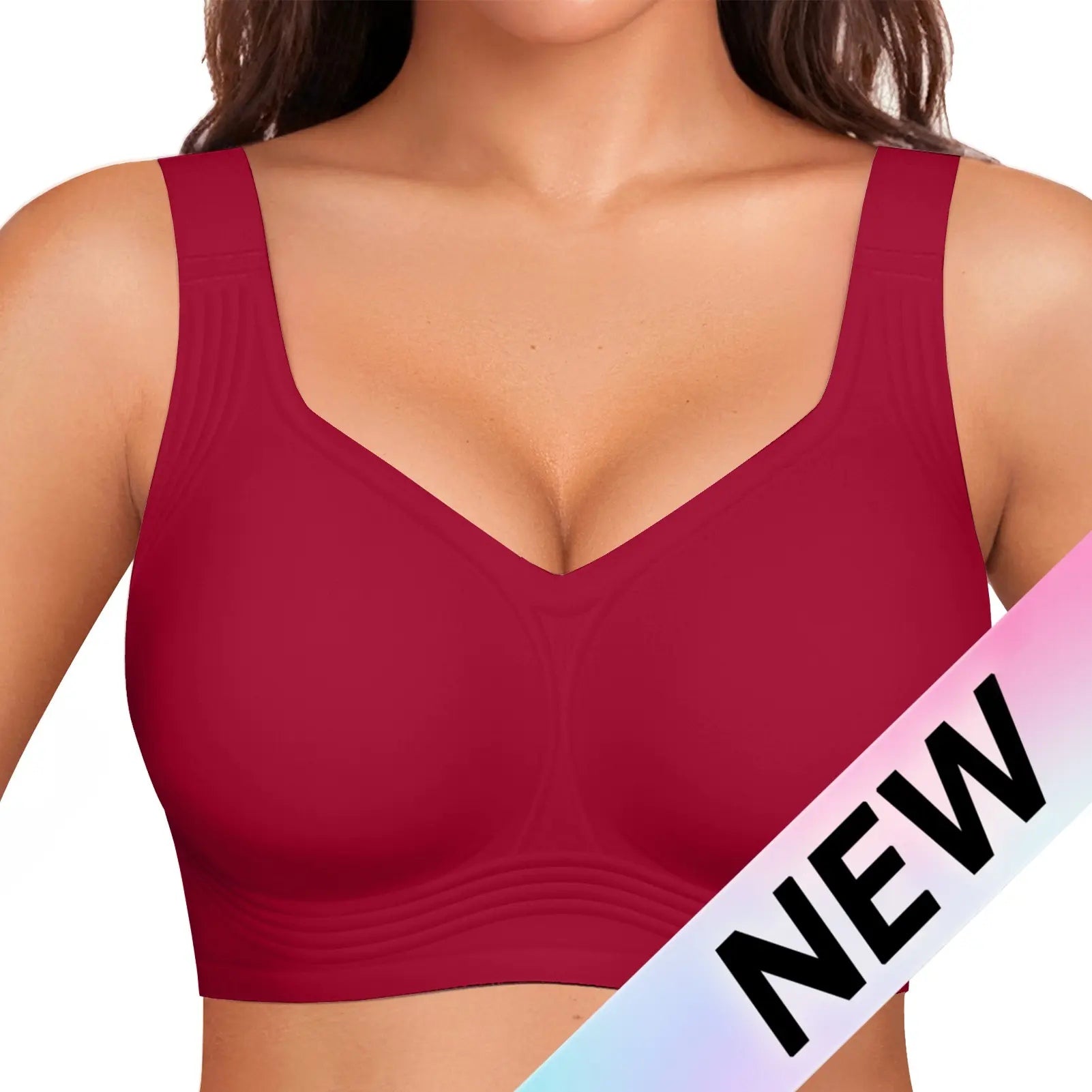 Second-Skin Jelly Bra in Wine Red