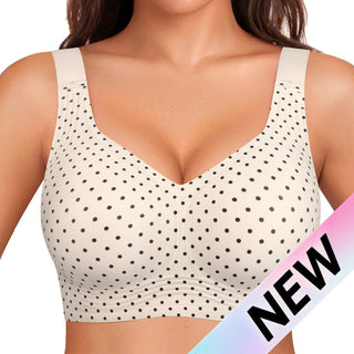 Cream White with Black Polka Dot