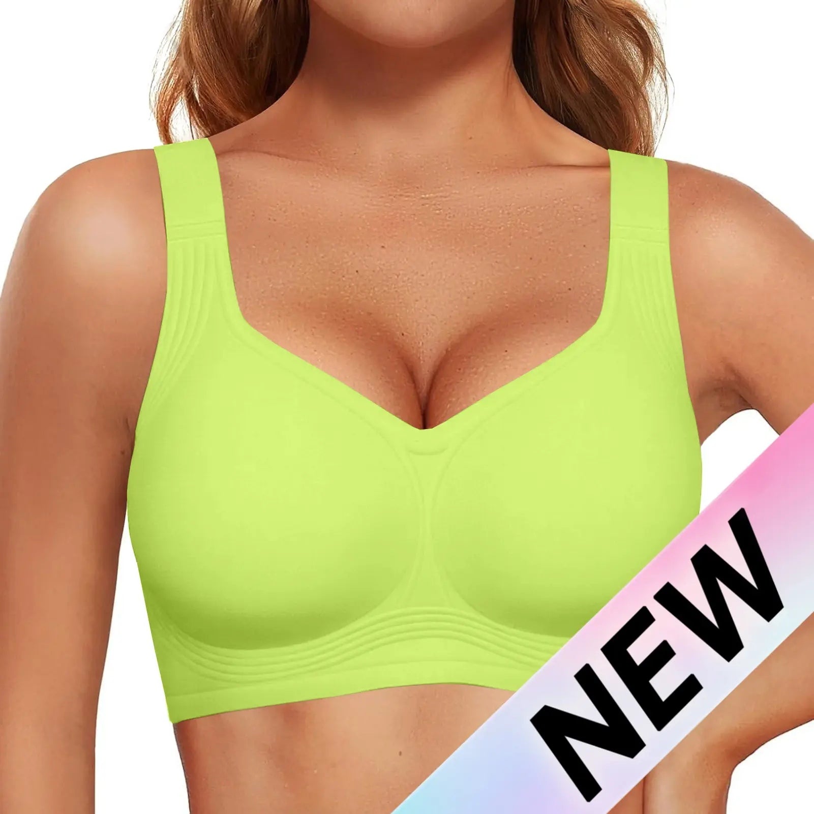 Sculpt Jelly Wireless Bra in Avocado Green