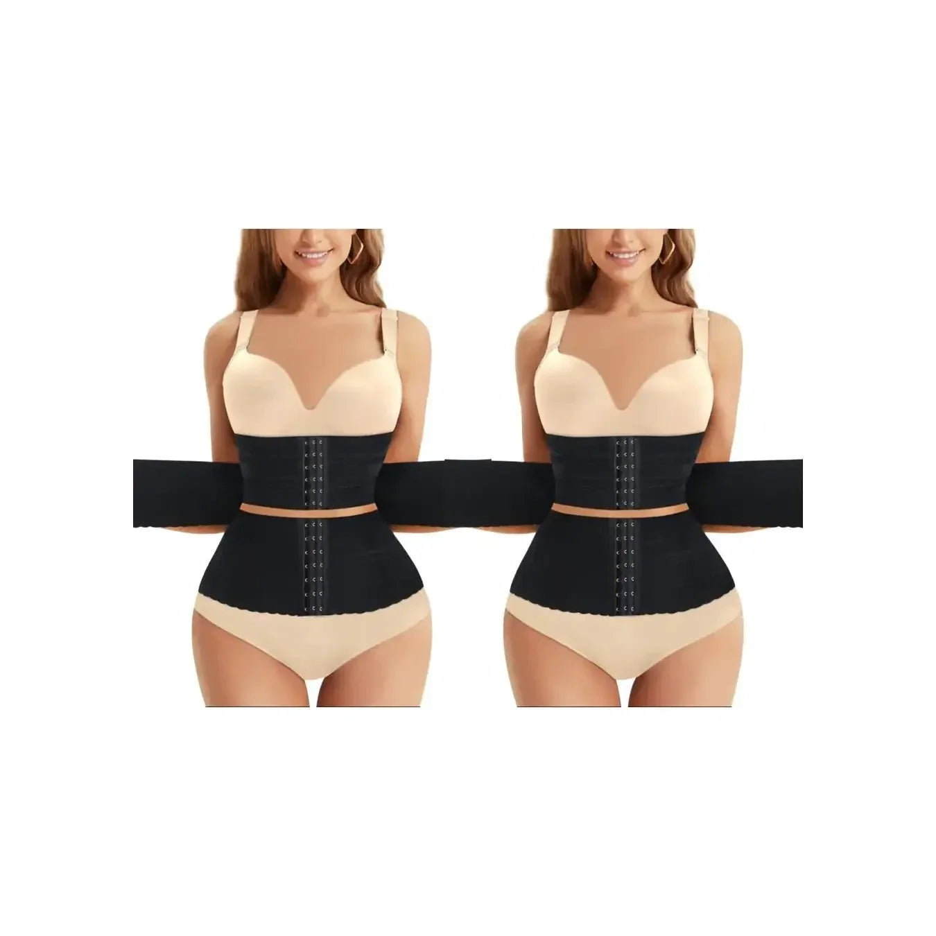 NINONERA CoreLine Sectional Waist Corset - Black*2 pcs