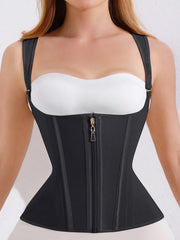NINONERA FormFrame Hook-Zip Shapewear Top - Black