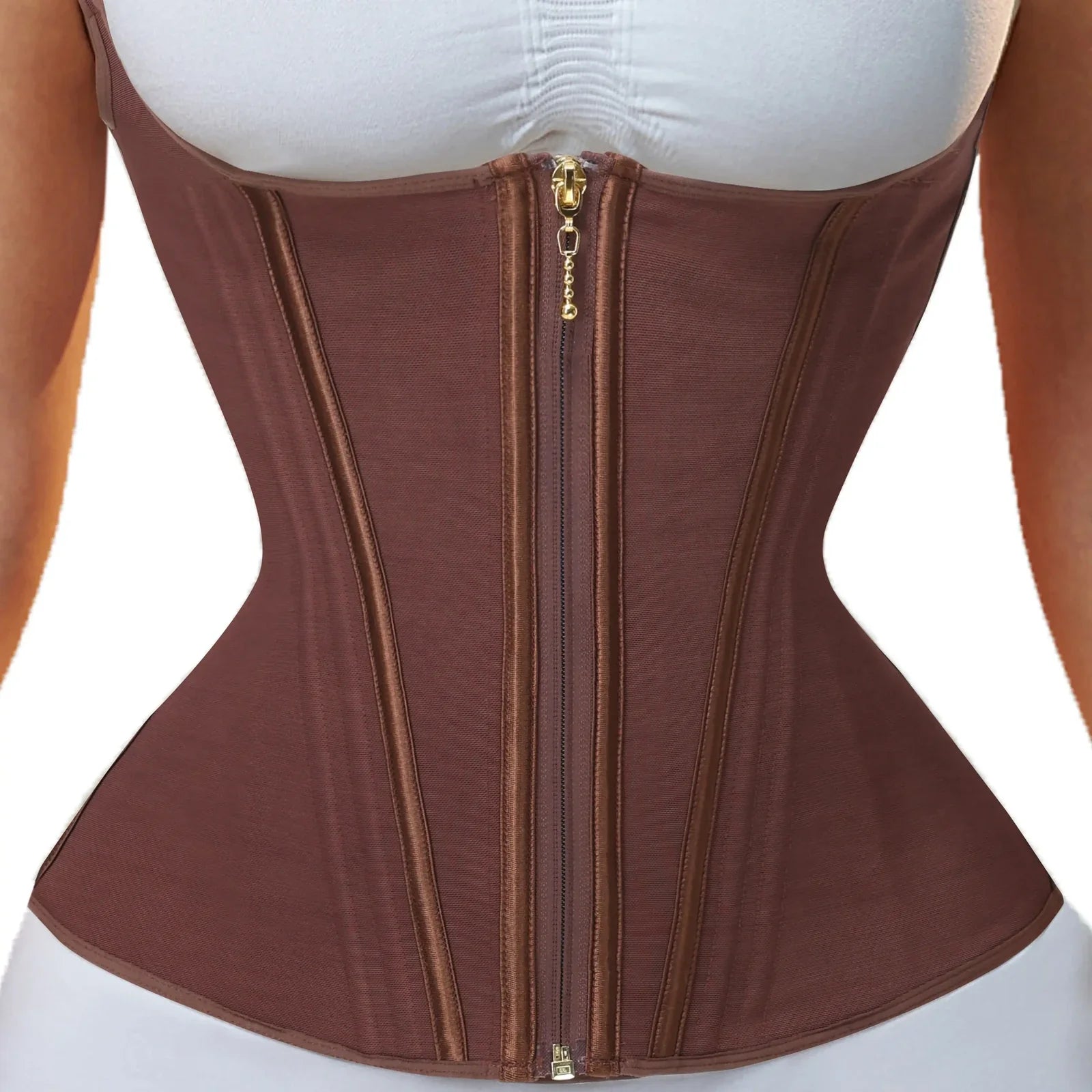 NINONERA MemoryLine 17-Bone Waist Shaper - Brown