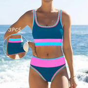 NINONERA Coastline Colorblock 3-Piece Swim Set - Deep Blue