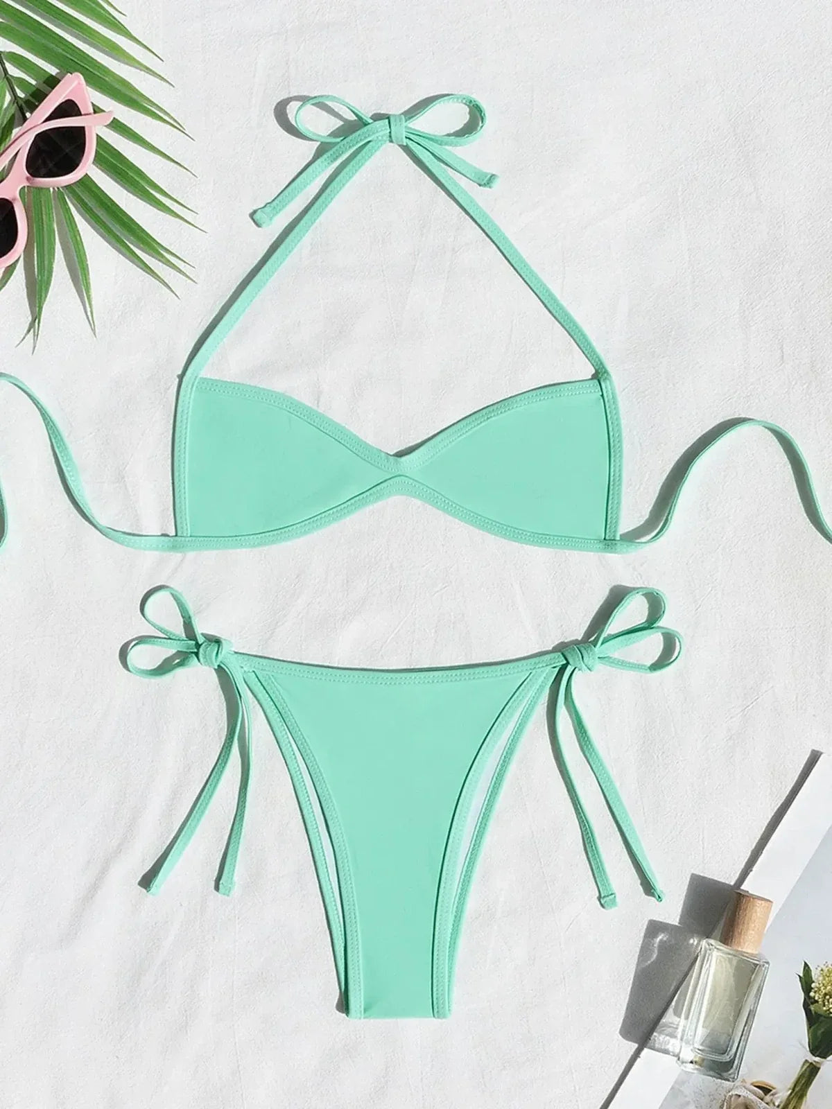 NINONERA HighTide Tie-Side Bikini Set - Green