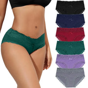 NINONERA Lace-Trim Cotton Hipster 6-Pack - Multicolor-c
