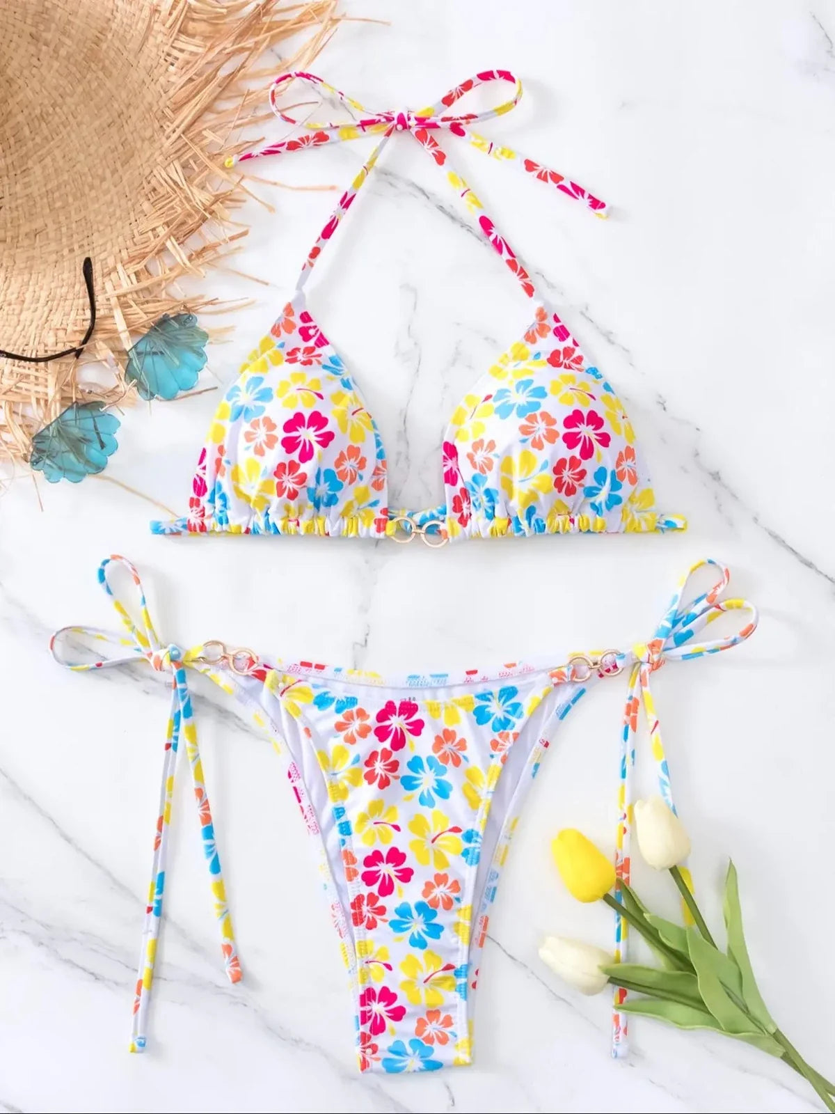 NINONERA PrintMuse Halter Bikini Set - Multicolor12