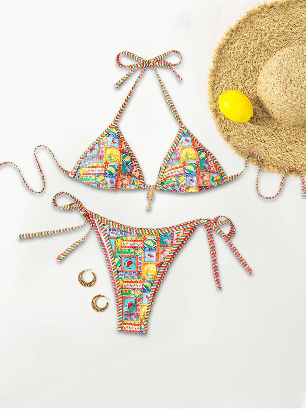 NINONERA PrintMuse Halter Bikini Set - Multicolor9