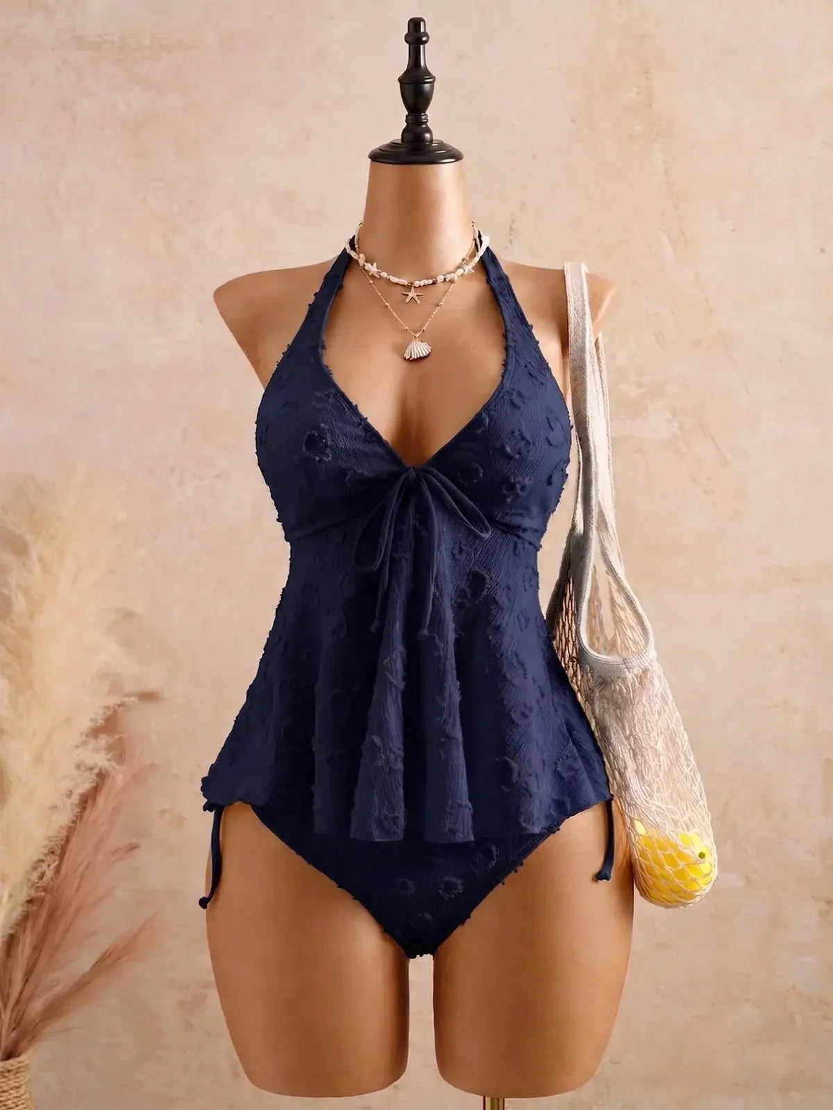 NINONERA DriftEase Tankini Set - Navy Blue