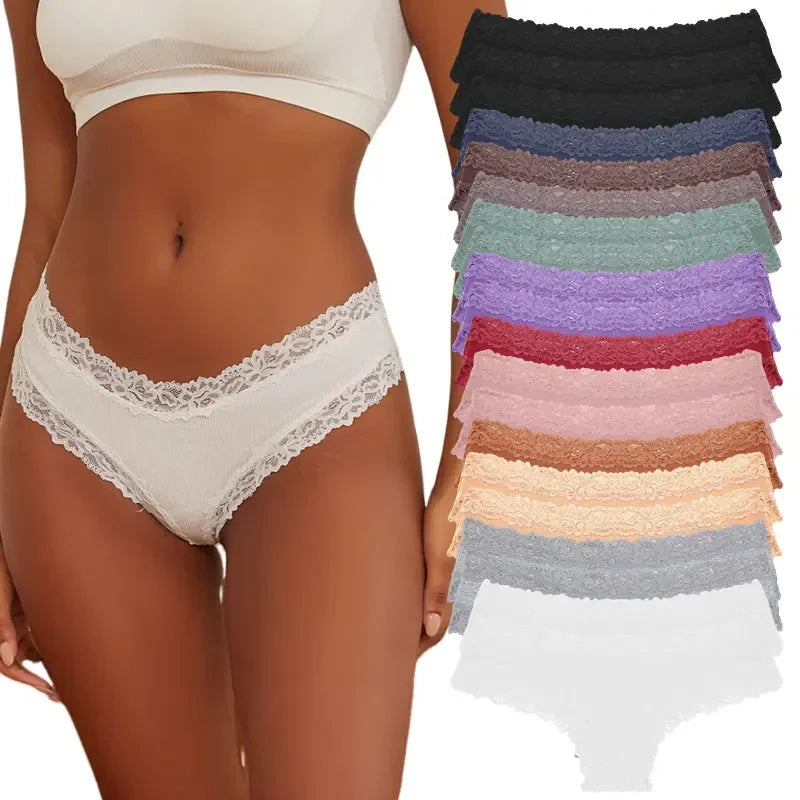NINONERA Lace-Kissed Cotton Bikini Multipacks - New Arrival Set 2