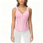 NINONERA Silhouette Zip Waist Trainer - pink