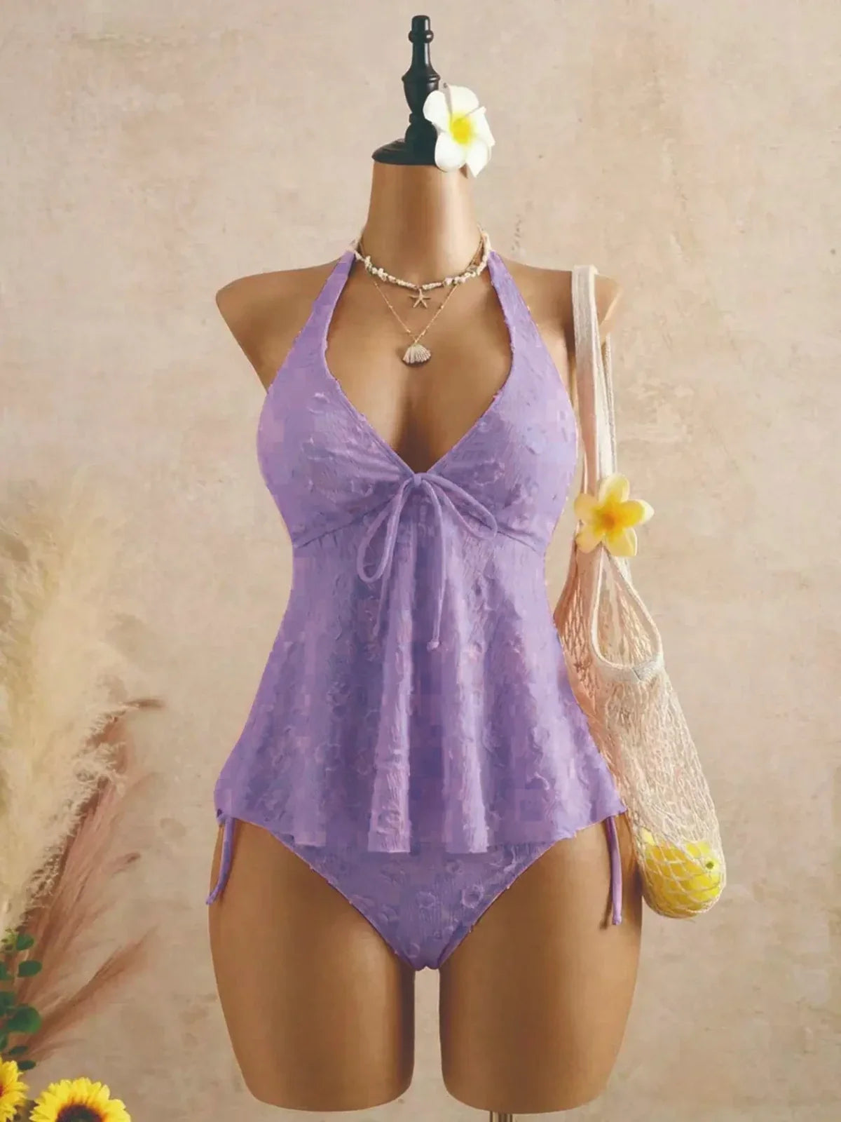 NINONERA DriftEase Tankini Set - Purple